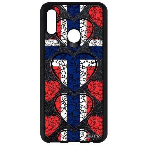 фото Яркий чехол на смартфон // huawei p smart 2019 // "флаг норвегии с сердцем" государственный любовь, utaupia, цветной