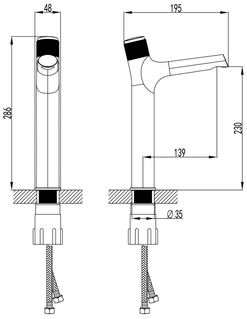 Смеситель Lemark Project LM4679C для раковины, кнопочный - фотография № 4