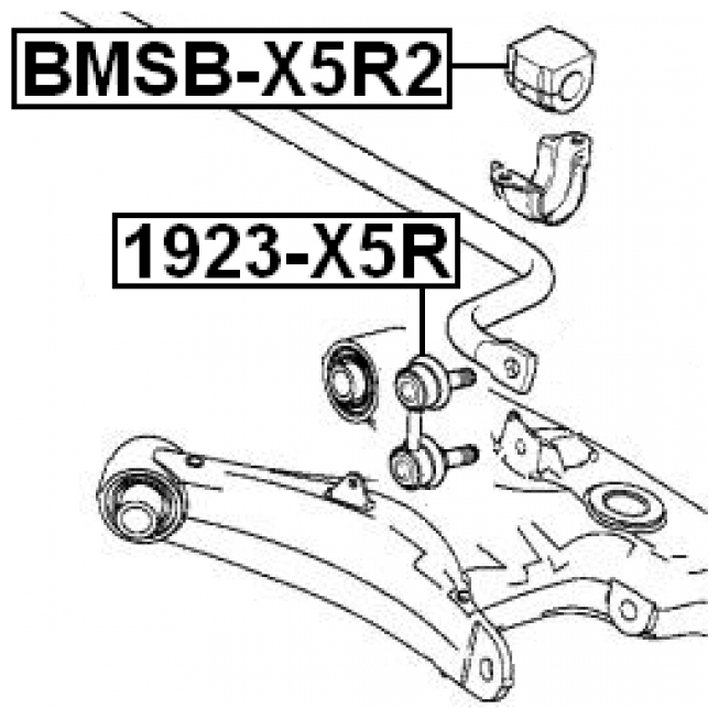 Втулка заднего стабилизатора Febest BMSB-X5R2