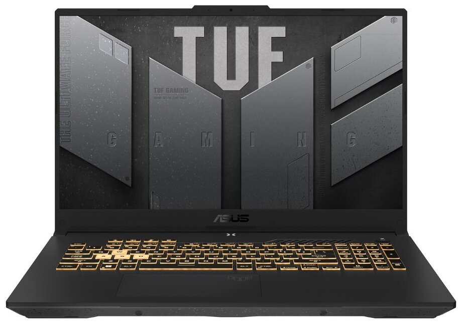 173 Ноутбук ASUS TUF Gaming F17 FX707ZR-HX001W 1920x1080 Intel Core i7-12700H 23 ГГц RAM 16 ГБ DDR5 SSD 1 ТБ NVIDIA GeForce RTX 3070 Windows 11 Home 90NR0B01-M00130 серый