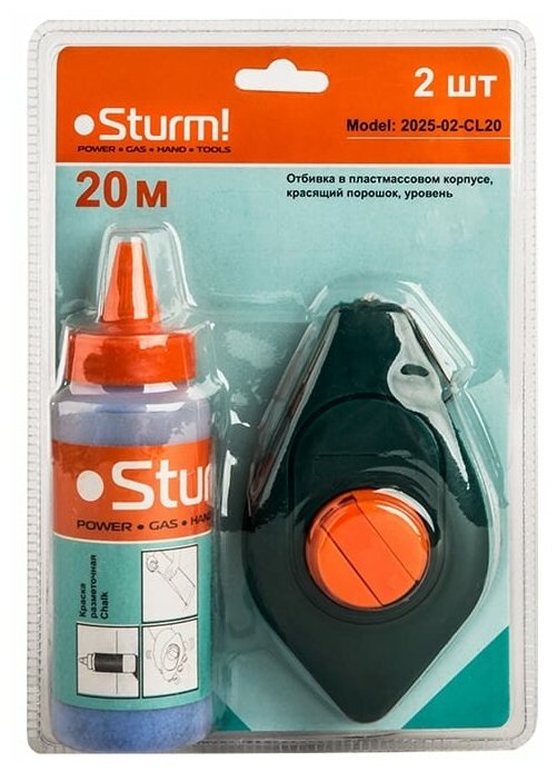 Отбивной шнур Sturm 2025-02-CL20
