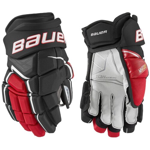 фото Перчатки bauer supreme ultrasonic int (blk/red 12")