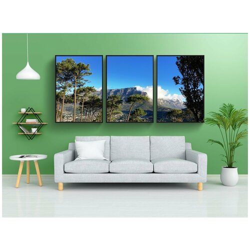 фото Набор модулных постеров для интерьера "южная африка, кейптаун, столовая гора" 60x90 см. в тубусе, без рамки lotsprints