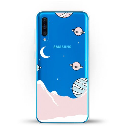 Силиконовый чехол Горы и планеты на Samsung Galaxy A50 силиконовый чехол горы и планеты на samsung galaxy a50
