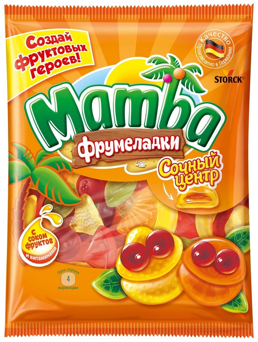 Жевательный мармелад Mamba сочный центр 140 гр. — фото 1