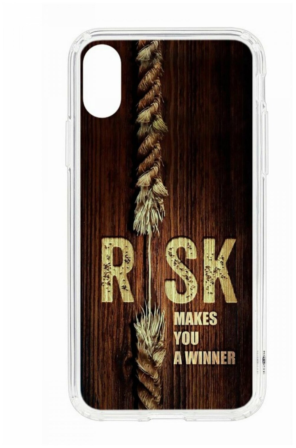 Чехол для iPhone X/iPhone XS Kruche Print MagSafe Risk,прозрачная накладка с защитой камеры,с рисунком,противоударный силиконовый бампер с принтом