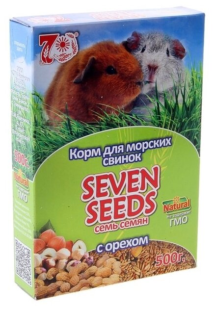 Корм «Seven Seeds» для морских свинок, с орехами, 500 г 1078695