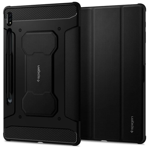 Чехол Spigen Rugged Armor Pro для Samsung Galaxy Tab S7+ (ACS01607, оригинал, Black) чехол spigen rugged armor pro для samsung galaxy tab s7 acs01607 оригинал black