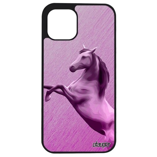 фото Противоударный чехол на смартфон // apple iphone 12 mini // "лошадь" скакун пони, utaupia, серый