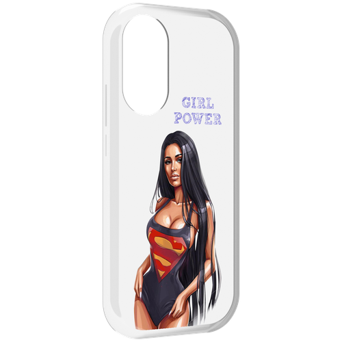 Чехол MyPads Девушка-супермен женский для Honor X7 задняя-панель-накладка-бампер