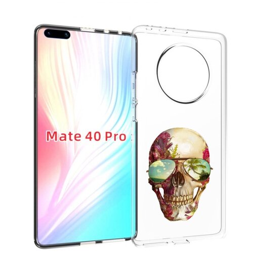 Чехол MyPads Череп с очками для Huawei Mate 40 Pro (NOH-NX9) задняя-панель-накладка-бампер