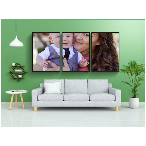 фото Набор модулных постеров для интерьера "материнство, детка, мальчик" 60x90 см. в тубусе, без рамки lotsprints