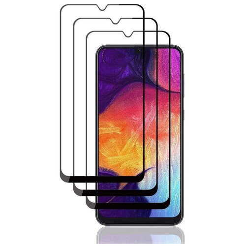 Защитное стекло (3шт) для Samsung Galaxy A50/ A30s/ A30/ A20 (комплект 3 шт) 9D