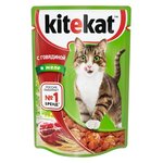Kitekat Паучи с говядиной в желе для кошек 10151299 / 10227775, 0,085 кг (26 шт) - изображение