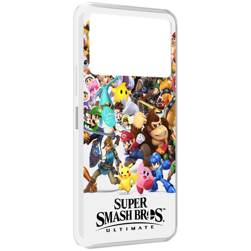 Чехол MyPads Super Smash Bros для Infinix NOTE 12 VIP (X672) задняя-панель-накладка-бампер