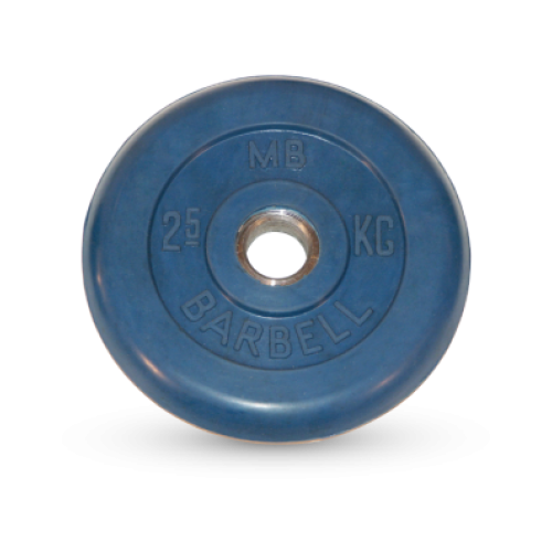 2.5 кг диск (блин) MB Barbell (синий) 26 мм.