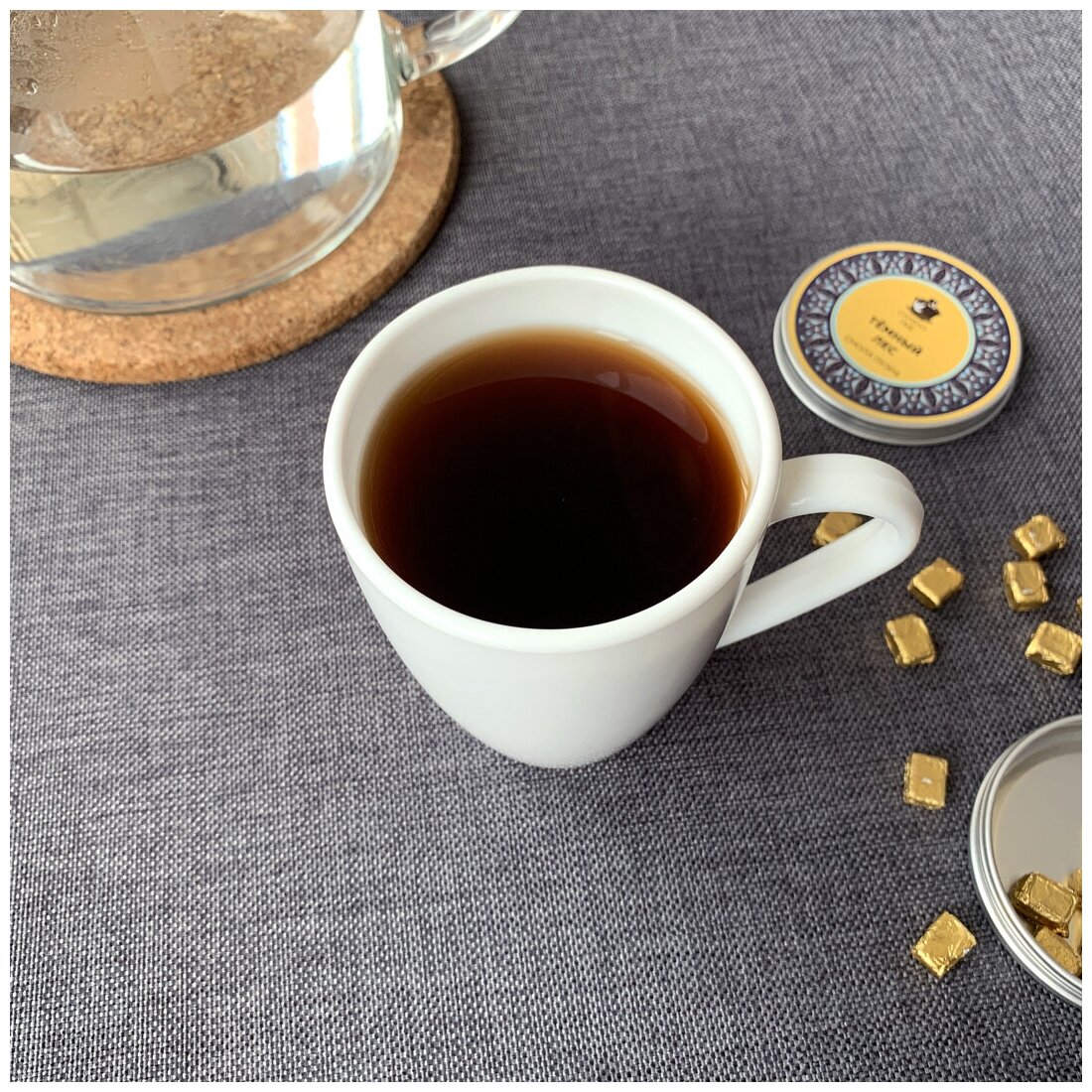 Пуэр шу смола пуэра Тёмный лес в жестяной банке (ча гао, 20 г, 32±1 шт), бодрящий китайский растворимый чай пуэр - фотография № 5