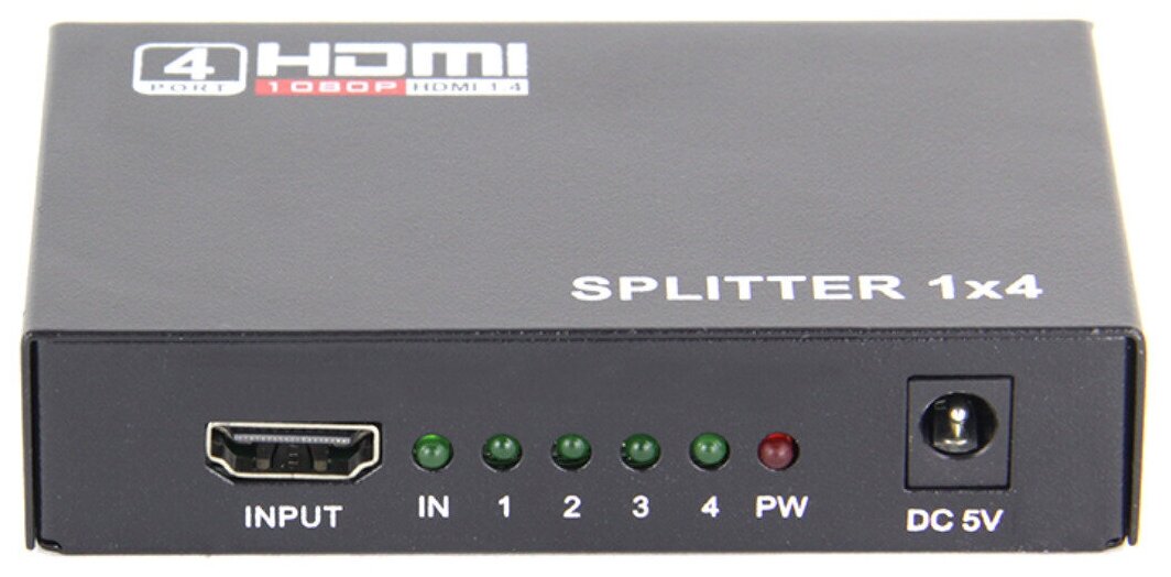 Разветвитель HDMI сплиттер 1х4 3D 1080р Ver. 1.4
