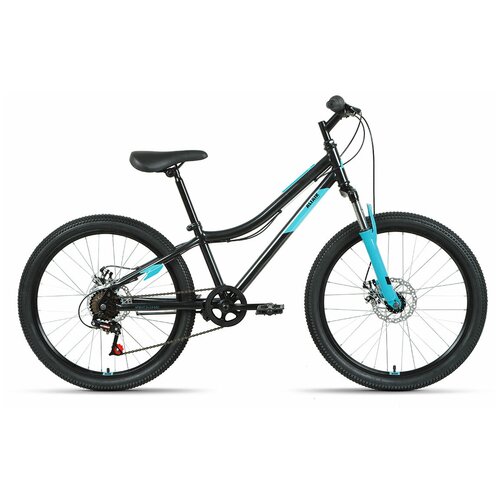 Велосипед ALTAIR MTB HT 24 20 D 24 6 ск рост 12 2022 черныйбирюзовый RBK22AL24094 1235000₽