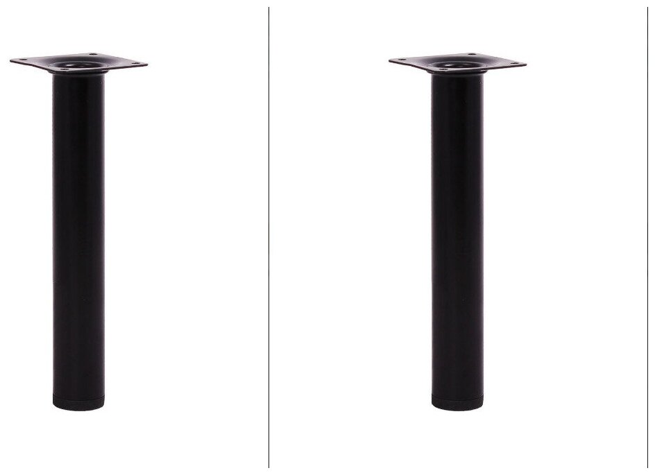 Ножка мебельная круглая 30х250мм , цвет черный, 2 штуки - фотография № 3