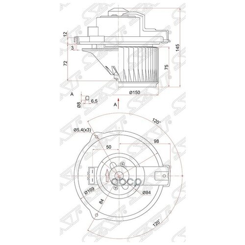 SAT ST-87103-33081 Мотор отопителя салона TOYOTA CAMRY#CV30/ES300 01-