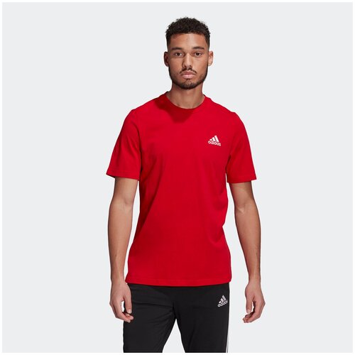 фото Футболка adidas essentials embroidered small logo tee красный xl gk9642