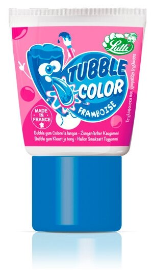 Жевательная резинка Lutti tubble gum color со вкусом малины, 35г. 2411555