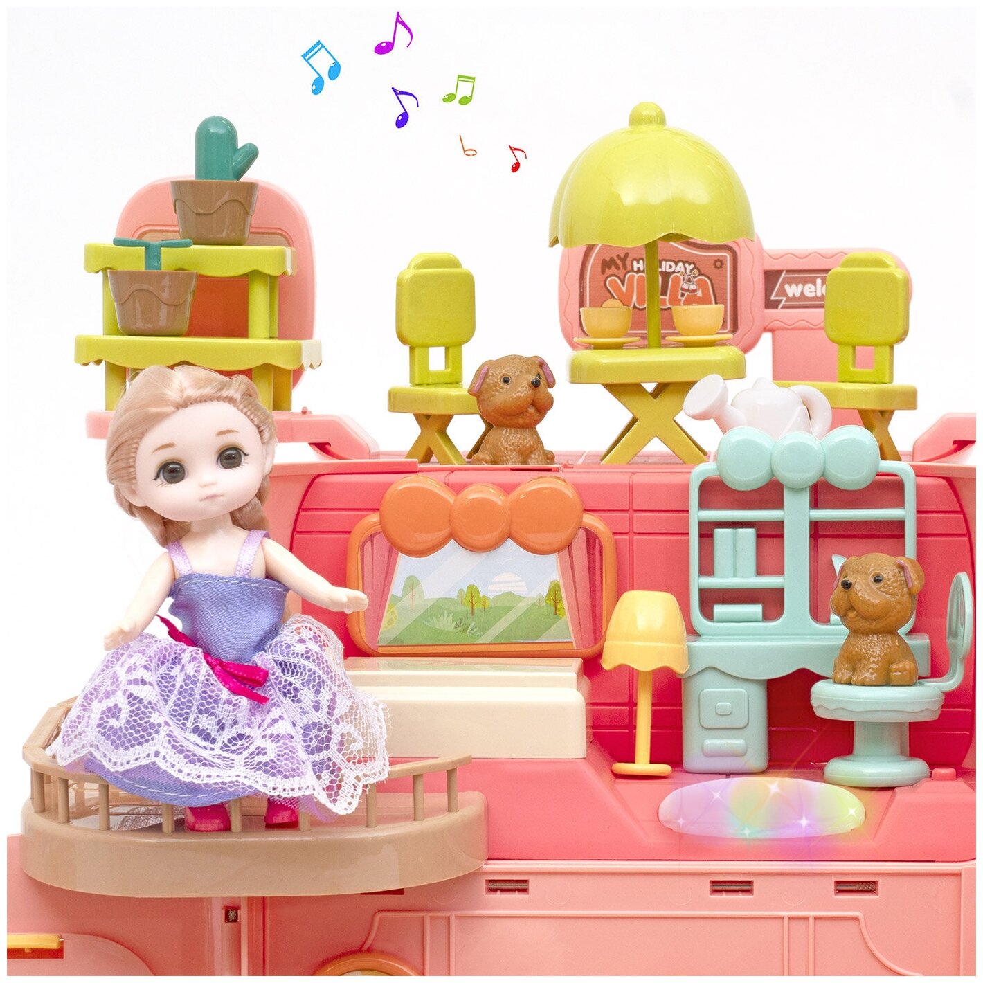 Игровой набор с куклами Funkids кукольный домик с мебелью арт. CC6671 - фото №8