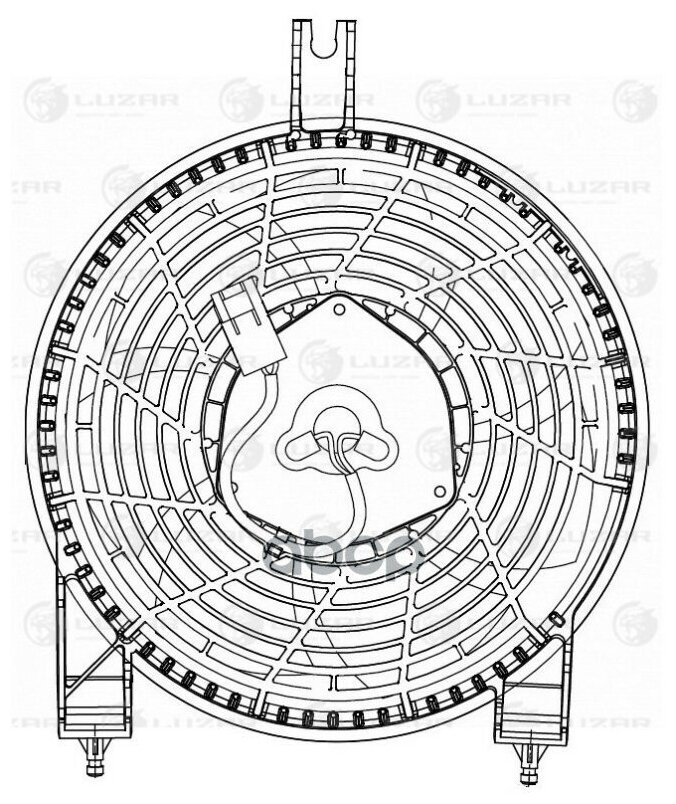 Электровентилятор кондиционера для автомобилей Land Cruiser 200 (07-)/Lexus LX 570 (07-) (с кожухом) LUZAR - фото №4