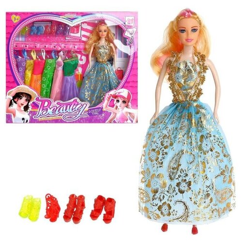 фото Кукла-модель кристина с набором платьев и обуви, микс 6632011 . yandex market