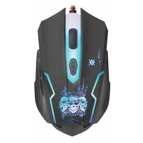Мышь проводная игровая DEFENDER Skull GM-180L комплект 6 шт USB 5 кнопок 1 колесо-кнопка оптическая черная 52180 87900₽