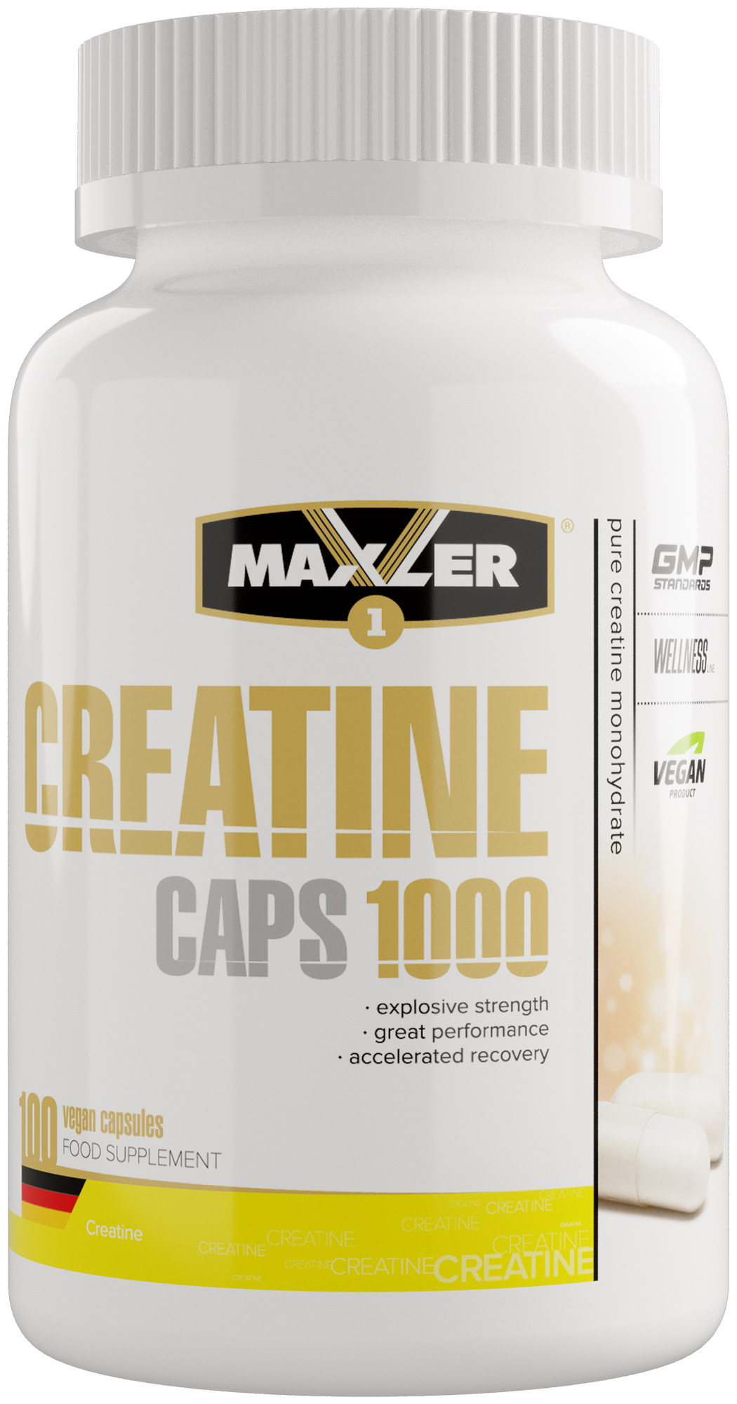 Креатин моногидрат Maxler Creatine Caps 1000, 100 капсул
