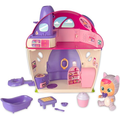 Кукла IMC Toys Cry Babies Magic Tears Плачущий младенец Кэти с домиком и аксессуарами, 97940 мультиколор