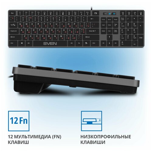 Клавиатура KB-E5000 серый металлик 109 кл12Fn 40000₽