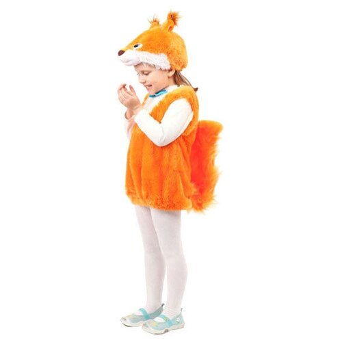 фото Карнавальный костюм для детей волшебный мир белка (с хвостом) детский, 104-134 см