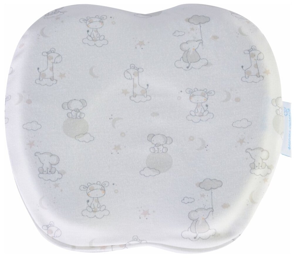Подушка ортопедическая для новорожденных « Бабочка» (цвет молочный) - фотография № 5