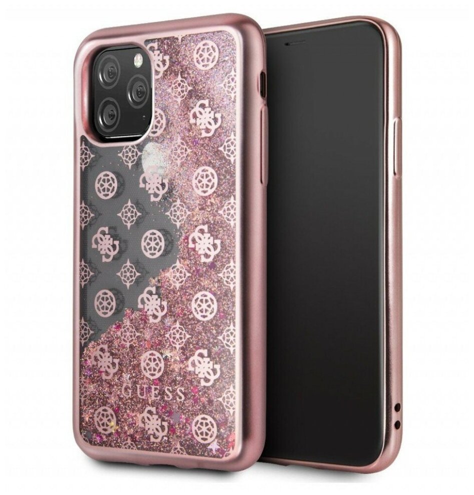 Чехол для Iphone 11 Pro Liquid itter 4G Peony Hard Pink