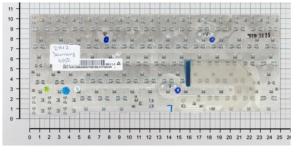 Клавиатура для ноутбука Samsumg N100 белая