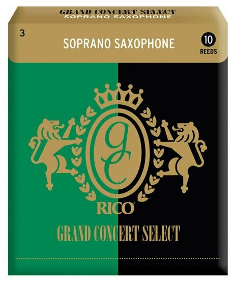 RICO Grand Concert Soprano Sax 3,5x10 (RGC10SSX350) - Трости для саксофона сопрано - 3.5 (10шт)