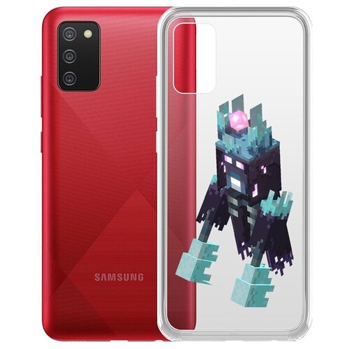 чехол накладка krutoff clear case minecraft несчастный призрак для xiaomi redmi note 11 pro Чехол-накладка Krutoff Clear Case Несчастный Призрак для Samsung Galaxy A02s (A025)