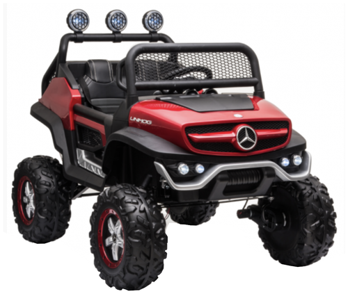 RiverToys Автомобиль Mercedes-Benz Unimog Mini P777BP, вишневый глянец