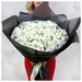Букет живых цветов из 31 белой маттиолы 60см