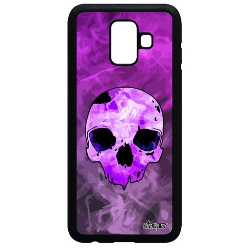 фото Простой чехол на телефон // galaxy a6 2018 // "череп" пират хэллоуин, utaupia, фиолетовый