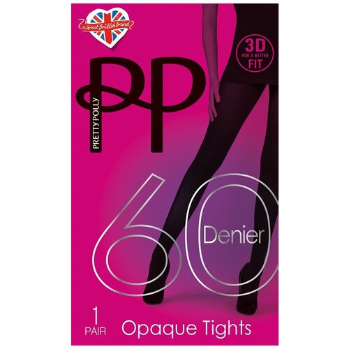 Колготки Pretty Polly Premium Opaques, 60 den, размер S-M, черный колготки pretty polly 60 den 2 шт размер s m черный