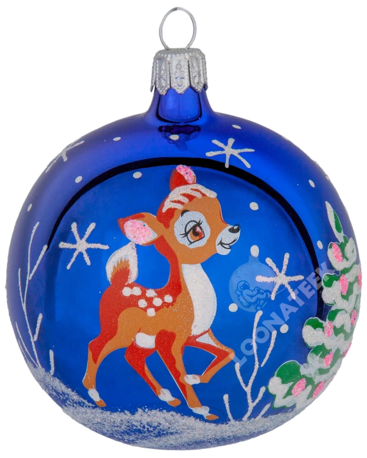 Ёлочный шар Олешка арт. C1310, цвет синий
