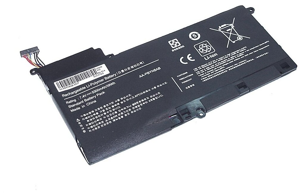 Аккумулятор OEM (совместимый с AA-PBXN8AR) для ноутбука Samsung 530U4B 7.4V 5300mAh черный