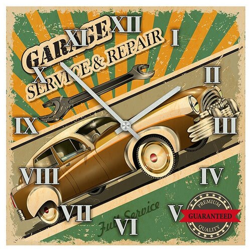 фото Svs настенные часы svs 4001594 garage service repair