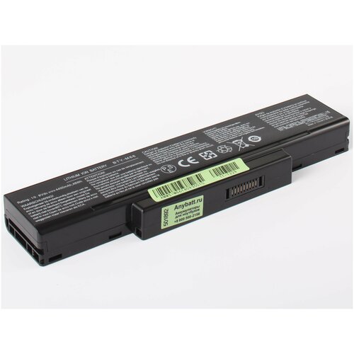 аккумулятор батарея для ноутбука asus a9 f2 f3 z94 g50 a32 z94 11 1v 5200mah replacement черная Аккумуляторная батарея Anybatt 11-B1-1229 4400mAh для ноутбуков Asus, Benq, Clevo, Dell, MSI, Rover book M660NBAT-6, M740BAT-6, BTY-M66,