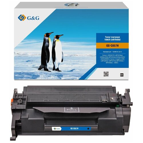 Картридж G&G GG-C057H (Canon 057HBK - 3010C002) черный 10000 стр для принтеров Canon LBP228x, LBP226dw, LBP223dw, MF449x, MF446x, MF445dw canon тонер картридж оригинальный canon t10c 4565c001 синий повышенной емкости 10k