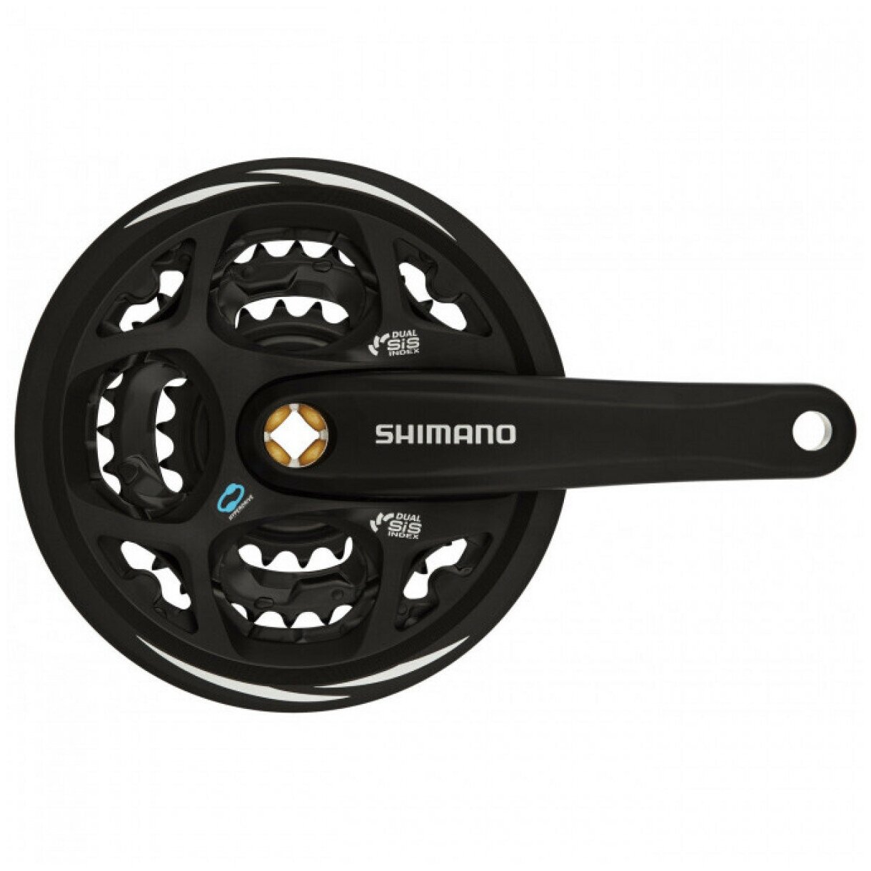 Система SHIMANO ALTUS FC-M311, 3x7/8 передач, 48-38-28T, шатуны 175мм, с защитой